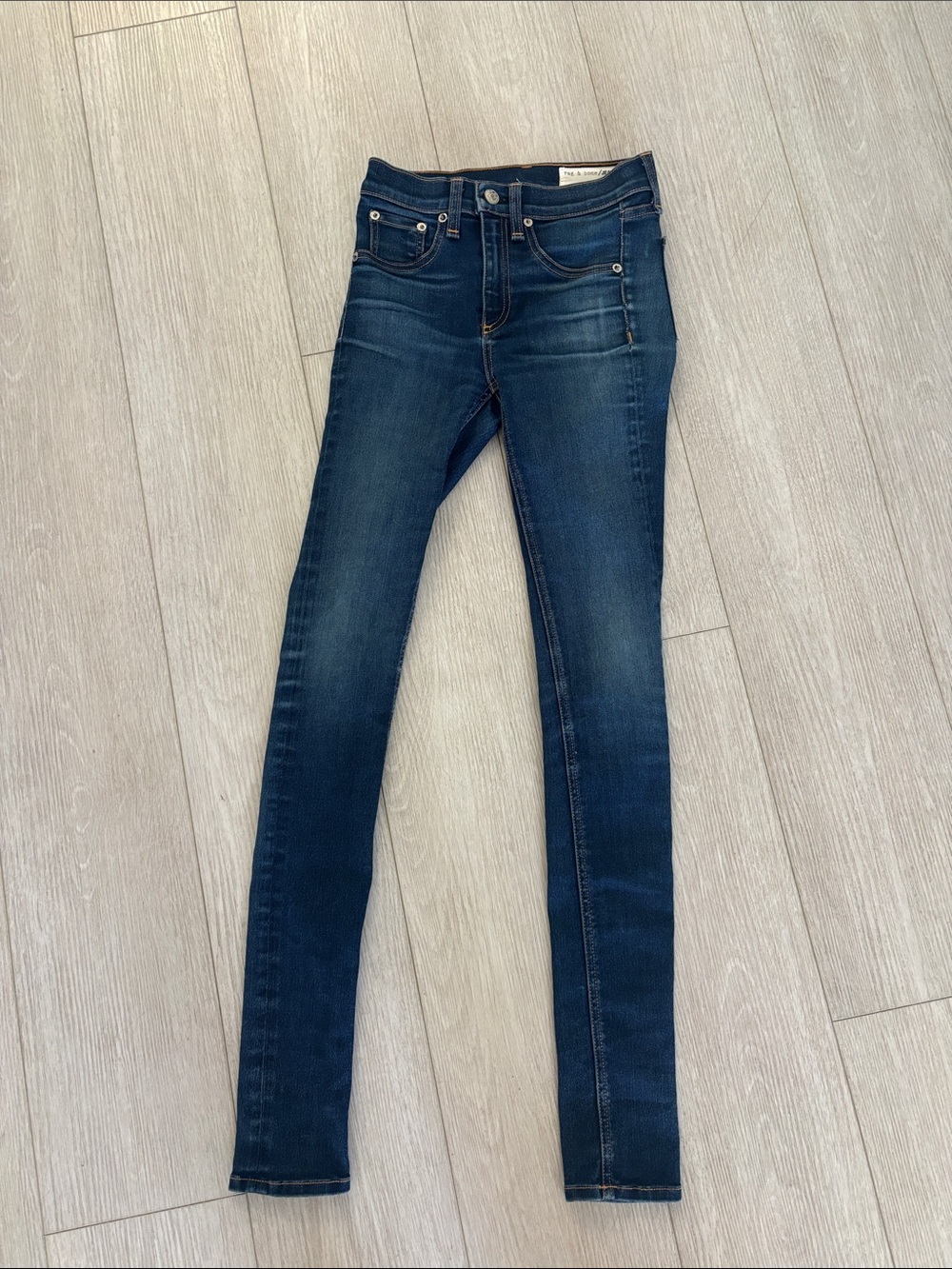 Rag & Bone High Rise Skinny Blue Jeans in Bedford size 23